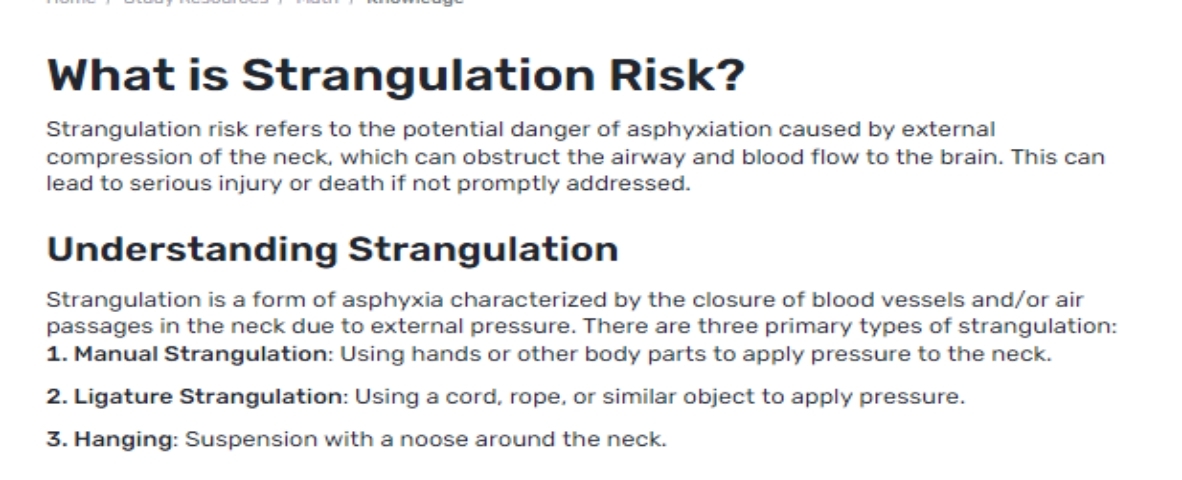 What Is Strangulation and the Precautions to Minimize Its Risk?